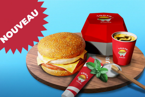 Burger pâte dentifrice